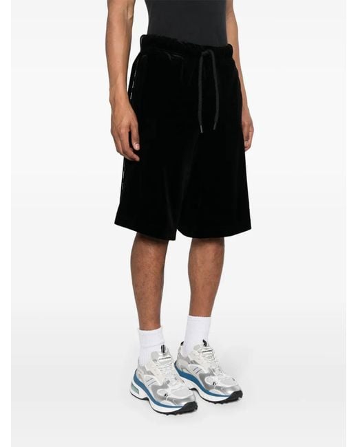 Versace Jeans Couture Black Rx Patch Logo Shorts for men