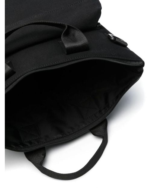 Emporio Armani Black Logo-patch Canvas Tote Bag for men