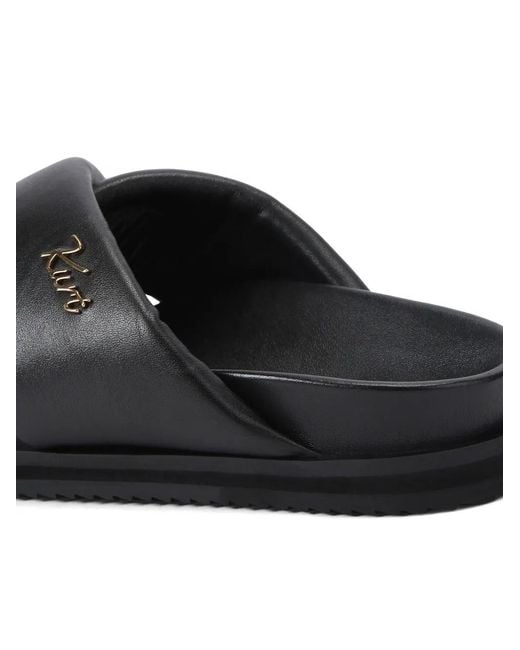 Kurt Geiger Black Baron Cutout Slide Sandals for men