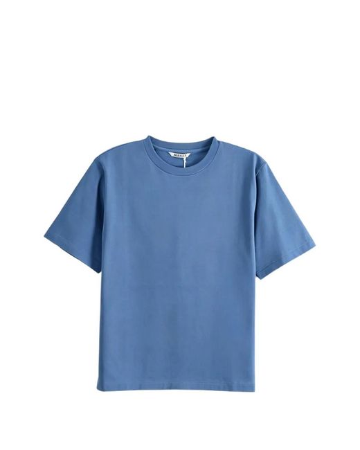 Auralee Blue Crew-Neck T-Shirt