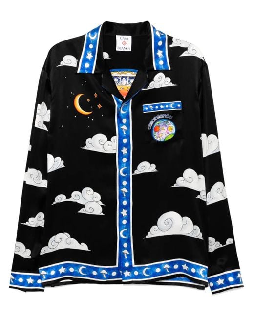 Camicia Con Maniche Lunghe di Casablanca in Black da Uomo