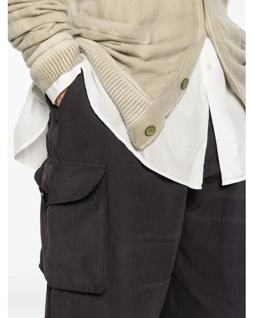 Maison Margiela Blue Cargo-Pockets Tapered Trousers for men