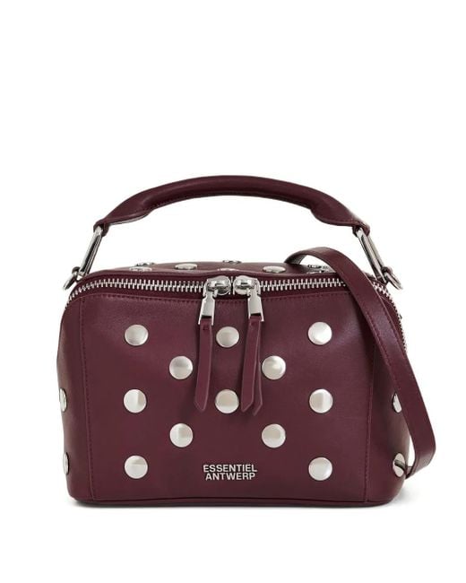Essentiel Antwerp Imona Schoudertas Verfraaid Met Studs in het Purple