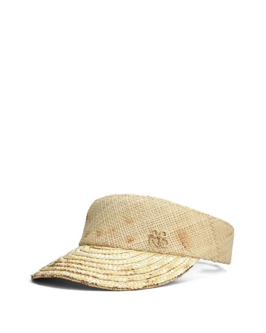 Ruslan Baginskiy Natural Visor Raffia Hat