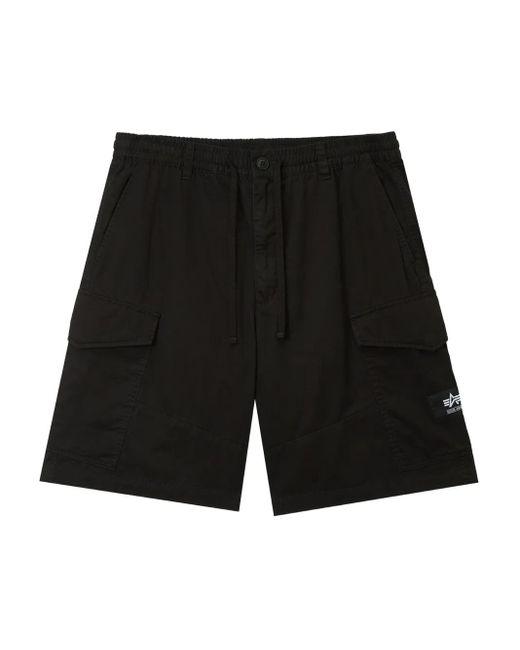 Izzue Black Cotton Bermuda Shorts for men
