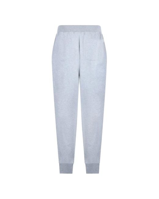 Fedeli Blue Drawstring Tapered Track Pants for men