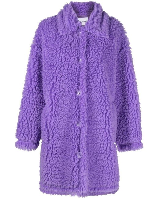 Stand Studio Gwen Mantel Aus Faux Shearling In Lila Lyst DE stand-studio-gwen-mantel-aus-faux-shearling-in-lila-lyst-de