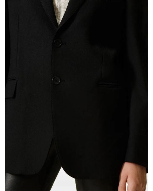 Twinset Black Single-Breasted Blazer
