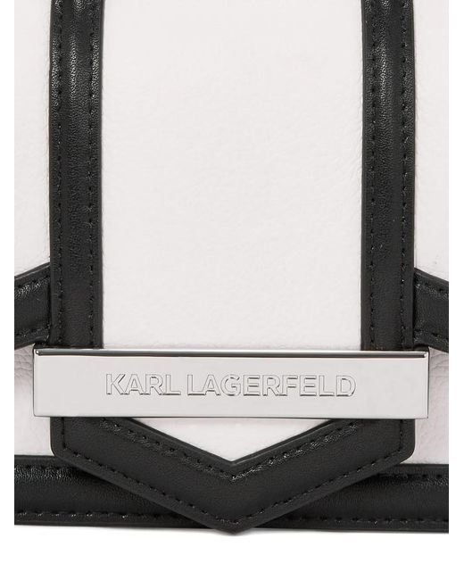 Karl Lagerfeld White K/Nova Small Crossbody Bag
