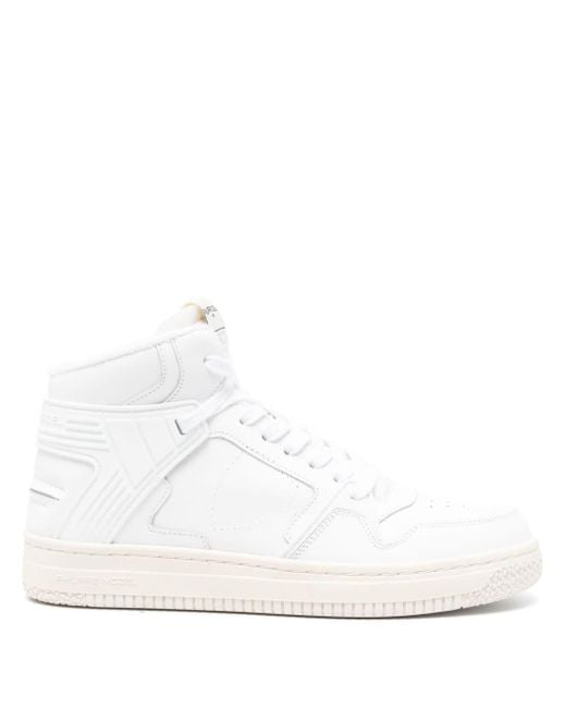 Sneakers alte con applicazione logo di Philippe Model in White