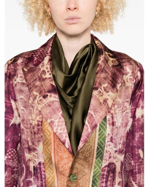 Pierre Louis Mascia Red Patterned Coat