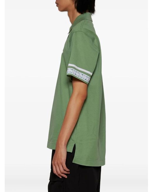 Givenchy Green Polo À Poignets Contrastants for men