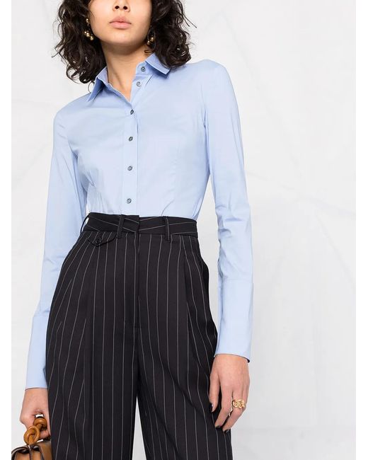 Patrizia Pepe Blue Long-Sleeved Shirt