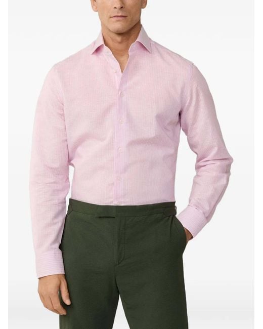 Hackett Red Knightsbridge Bengal-Stripe Shirt for men