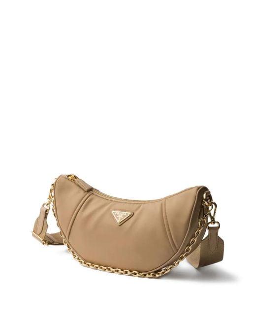 Prada Brown Demi-Lune Shoulder Bag
