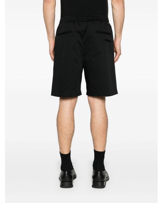 Low Brand Black Elasticated-waist Chino Shorts for men