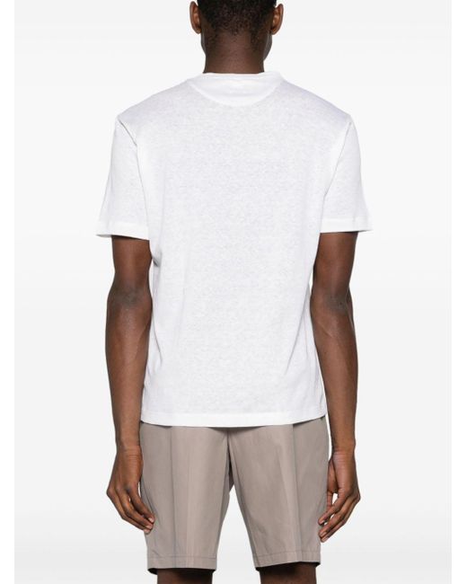 Camiseta con bolsillo en contraste Eleventy de hombre de color White