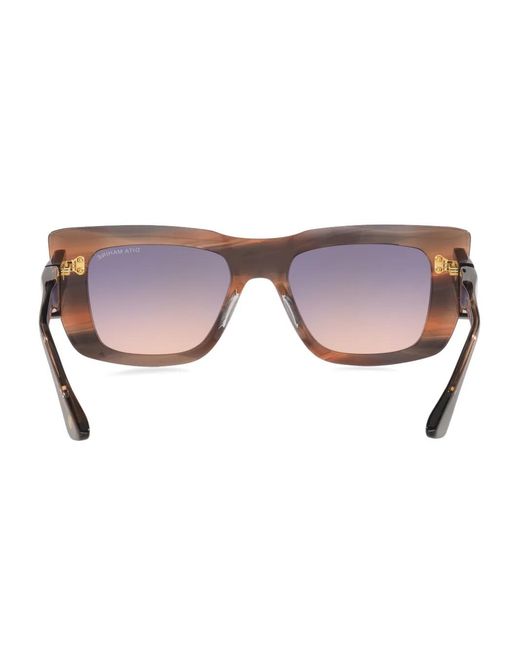 Dita Eyewear Brown Geometric Sunglasses