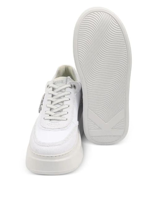 Sneakers Con Applicazione Logo di Karl Lagerfeld in White