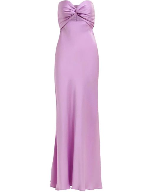Essentiel Antwerp Purple Hierro Satin Maxi Dress