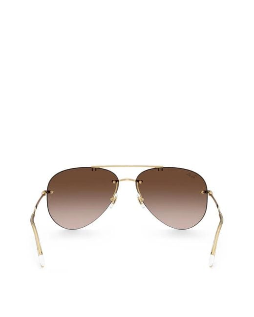Ray-Ban Brown Pilot-Frame Sunglasses