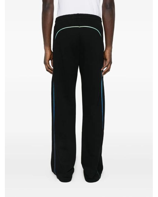 Casablanca Black Loopback Gradient Piping Open Hem Jogger for men