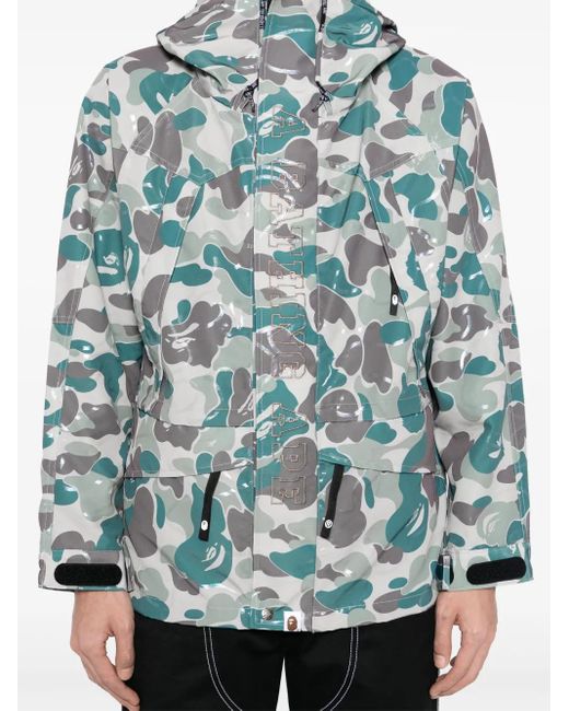 A Bathing Ape Blue Camouflage Print Sport Jacket for men