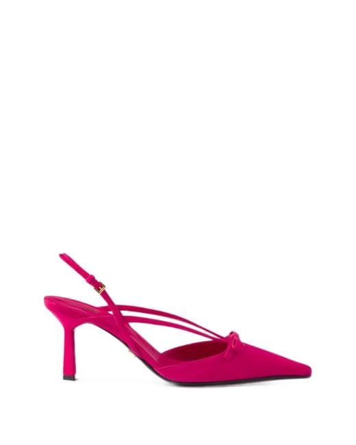 Prada Pink Suede Slingback Pumps