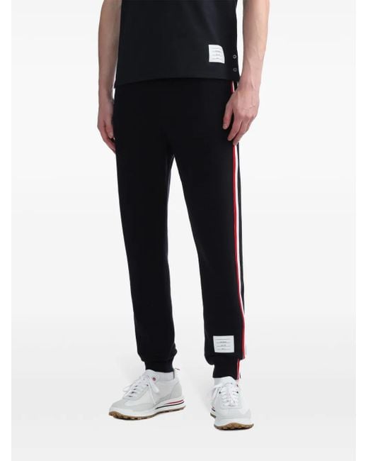 Thom Browne Blue Rwb Stripe Loopback Track Pants for men