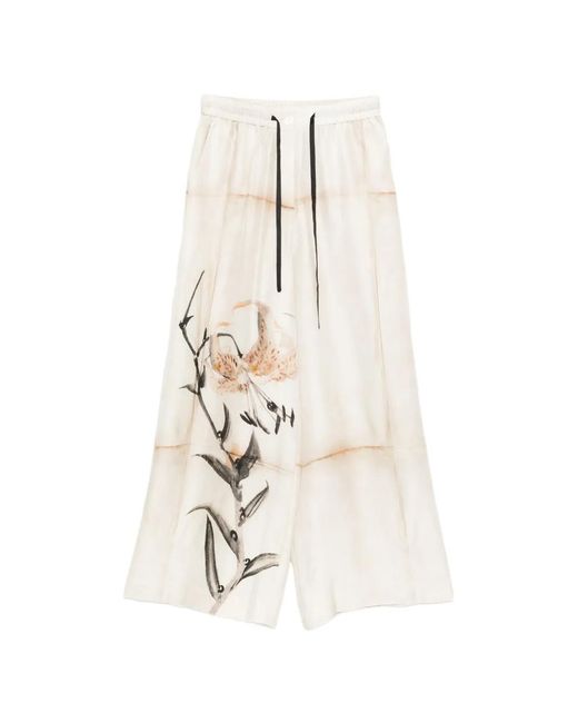 Pierre Louis Mascia Women's White Floral-Print Pants