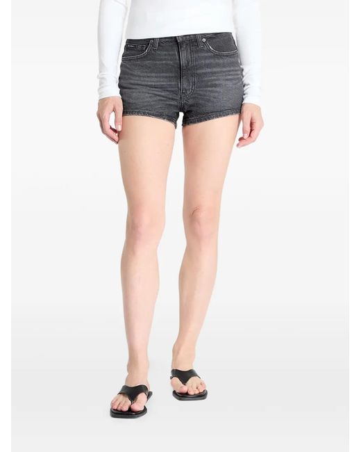 Guess Blue Raw-Cut Denim Shorts