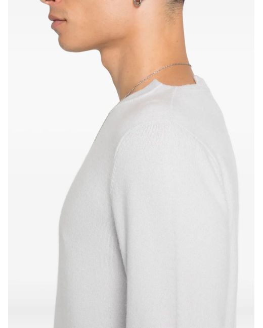 Extreme Cashmere White Crew-Neck Long-Sleeve Sweaters