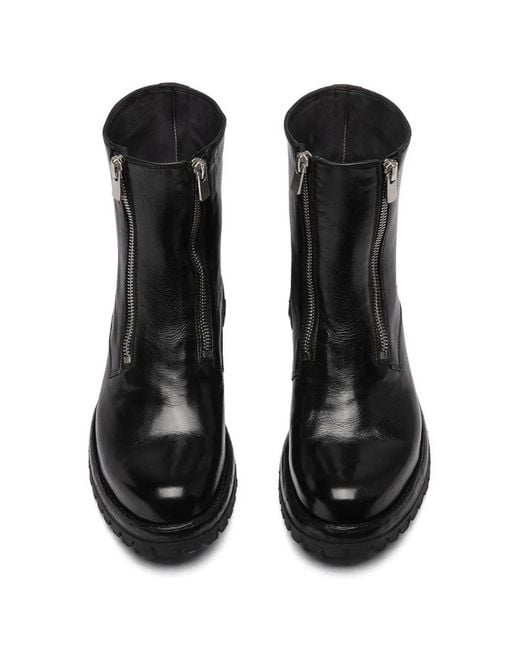 Officine Creative Black Bottines Loraine À Fermeture Zippée