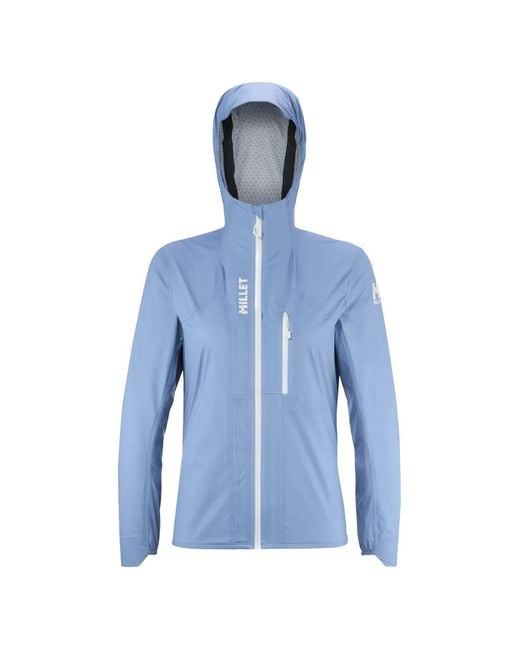 Pascal Millet Blue Wanaka Logo-Print Hooded Jacket