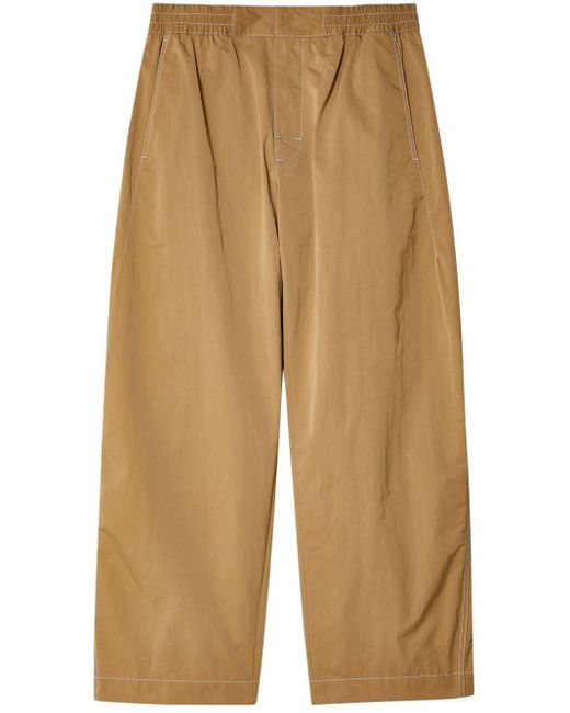 Pantalones anchos con cinturilla elástica Bottega Veneta de hombre de color Natural