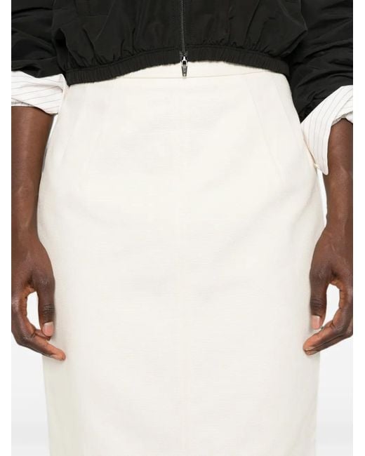 N°21 White High-Waisted Pencil Skirt