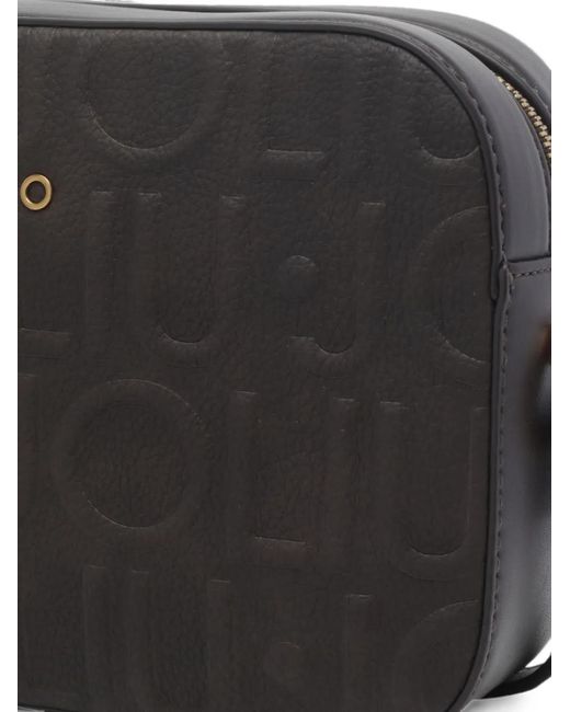 Liu Jo Black Medium Logo-Embossed Crossbody Bag