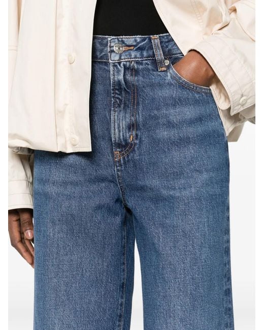 FRAME Blue The Slice Flared Jeans