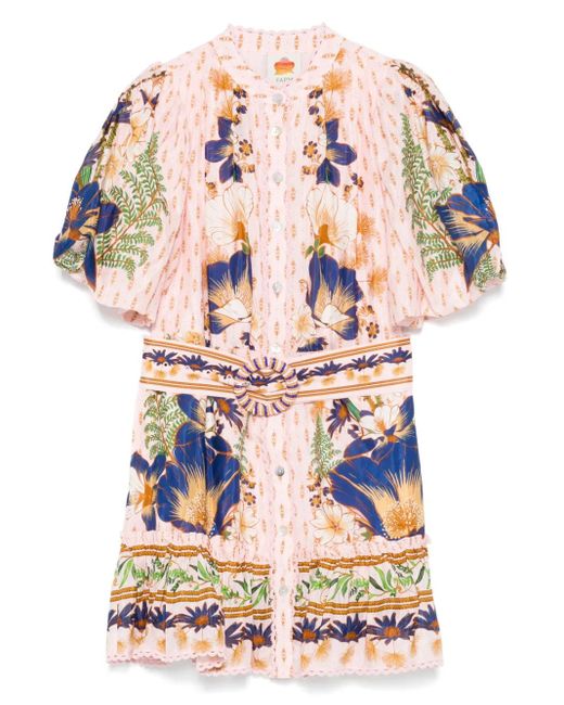 FARM Rio Dream Garden Mini Dress in White | Lyst