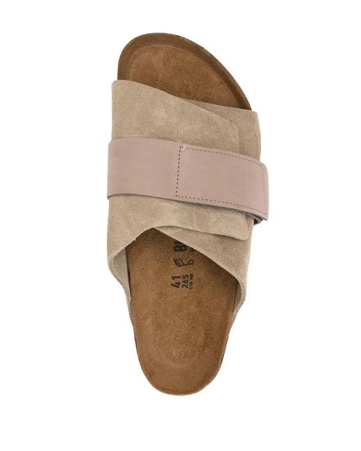 Birkenstock Brown Kyoto One-Strap Suede Sandals for men