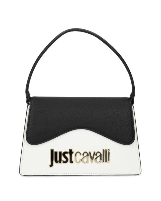 Just Cavalli ロゴプレート ショルダーバッグ Black