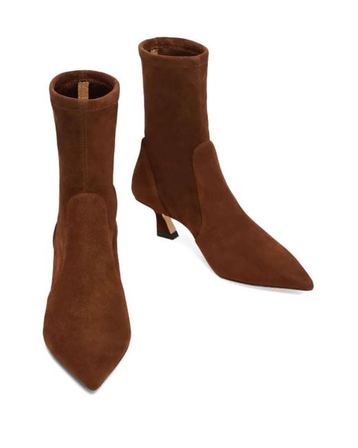 Stuart Weitzman Brown 50Mm Vinnie Boots