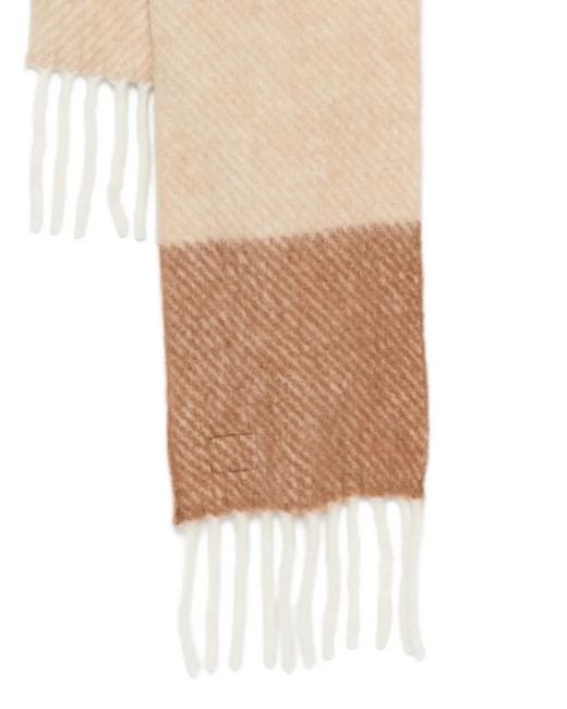 Loewe Natural Écharpe Rayée À Franges