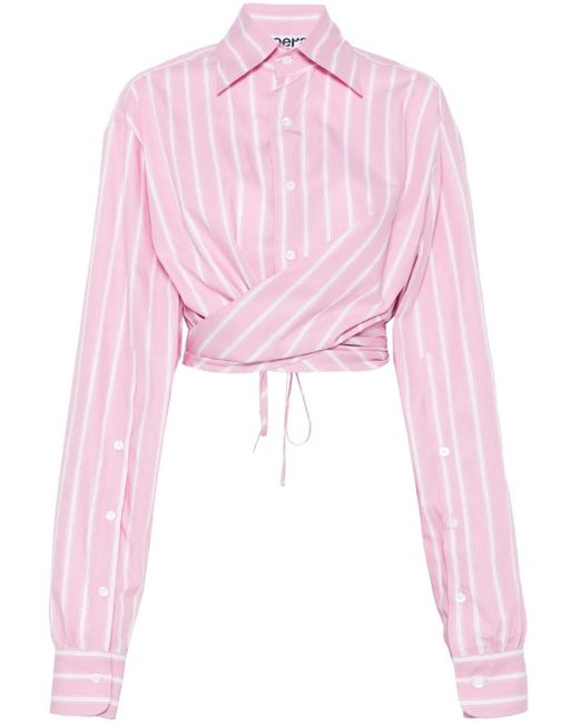 Woera ストライプ シャツ Pink