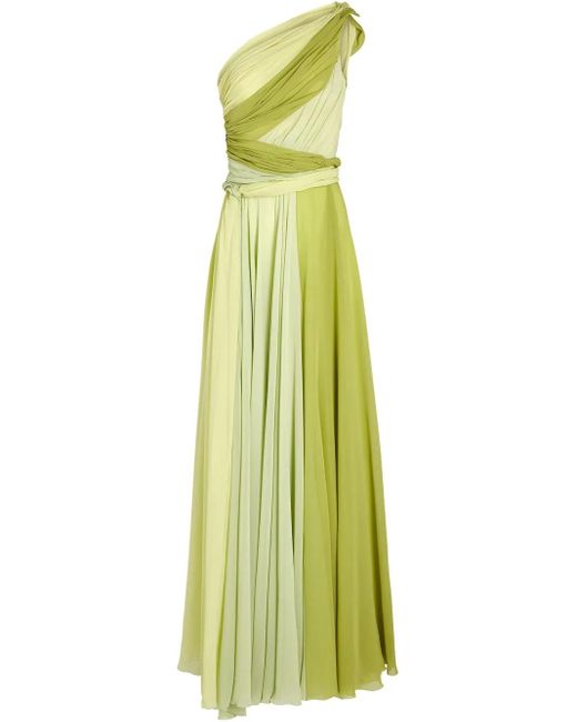Giambattista Valli Green One-Shoulder Dress