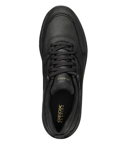 メンズ Geox Spherica Leisure レザースニーカー Black