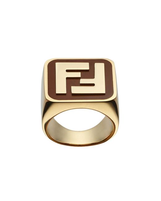 Fendi Ff Ring Necklace in Gold (Metallic) - Lyst