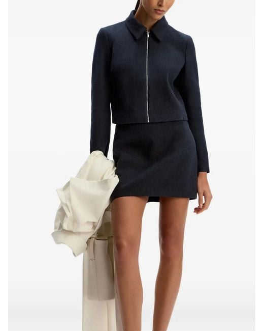 12 STOREEZ Blue Zip-Up Jacket