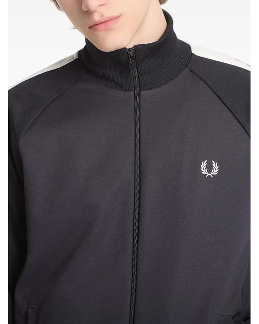 Fred Perry Gray Side-Stripe Track Jacket for men