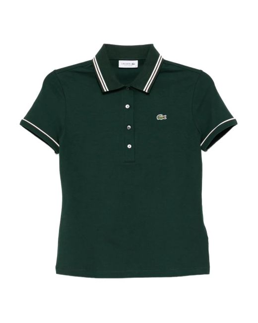 Lacoste Green Logo-Embroidered Polo Shirt
